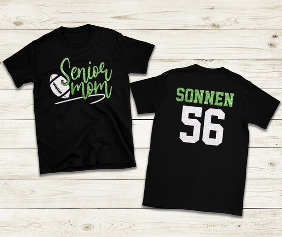 Personalized Glitter Senior Football Mom Shirt, Custom Football Mom Shirt, Senior Football Mom Shirt