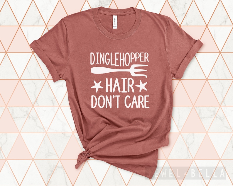 Dinglehopper Hair Don't Care Womens Disney Shirt, Little Mermaid Womens Shirt, Plus Size Little Mermaid Shirt, WDW Vacation Shirts for Teens image 1