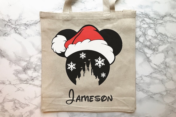 Custom Mickey Mouse Tote Bag, Mickey's Very Merry Christmas Party Bag