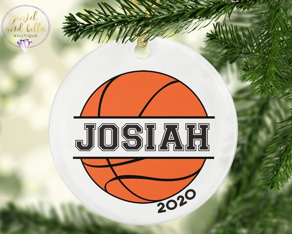 Personalized Basketball Christmas Ornament, Custom Basketball Christmas Ornament, Basketball Ornaments for Kids, Basketball Ornaments Teens