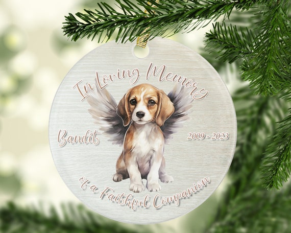 Personalized Beagle Memorial Ornament
