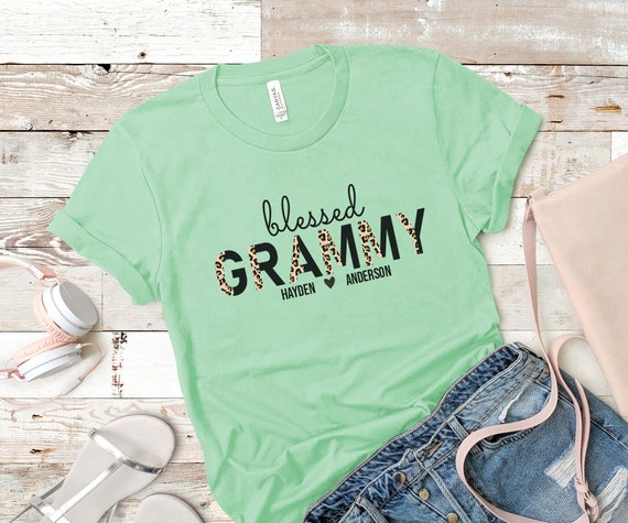 Personalized Blessed Grammy Shirt, Custom Grammy Shirts, Grammy Mother's Day Gift, Custom Mother's Day Gift, Gifts for Grammy