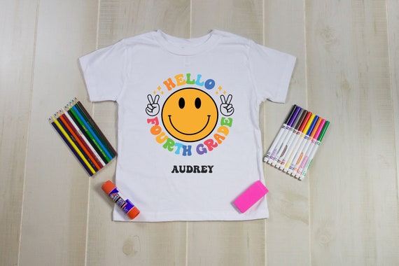 Hello Fourth Grade Smiley Shirt