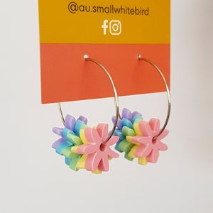 CRAZY FOR DAISIES v2 - Pastel Hoop - Earrings | Jewellery | Acrylic | Hoops