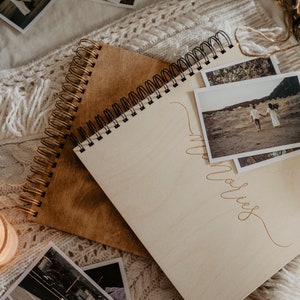 Personalized Photo Album, Wooden Photo Album, Scrapbook, Wooden Memory Book, Wedding Guest Book, Love, Personalization image 7