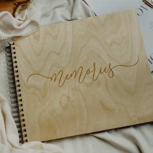 Álbum de fotos personalizado, Álbum de fotos de madera, Álbum de recortes, Libro de recuerdos de madera, Libro de visitas de boda, Recuerdos, Personalización