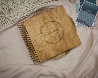 Wooden Photo Album, A gift for many occasions, Photo Album, Wooden, Scrapbook, Wedding Guest Book, Personalization No.2