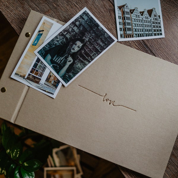 Linen Guest Book Etsy