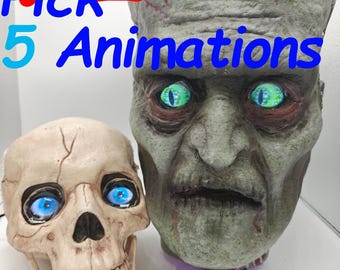 Digital Eyes Kit V2, Custom Digital eyes for Halloween, Cosplay, Prop, Puppeteering (5 TYPES of EYES)