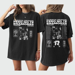 Fuerza Regida Pero No Te Enamores Tour 2024 Shirt, Fuerza Regida Band Fan Shirt, Fuerza Regida 2024 Concert Shirt, Pero No Te Enamores Tee zdjęcie 2