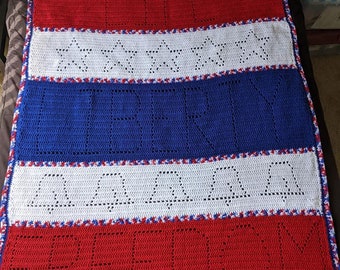 The Terry Blanket Pattern - Full Size - Independence Day