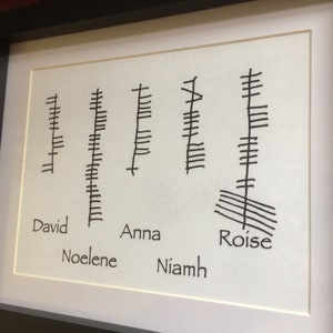 Family personalised Ogham print