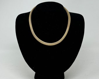 Rare Vintage 1972 Gold Plated Henkel Grosse Christian Dior Germany Mesh Necklace - 16 Inches