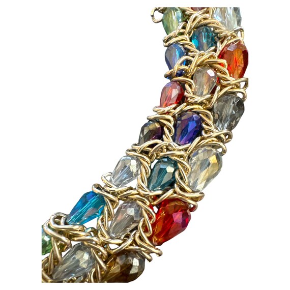 Handcrafted Multicolor Beaded Statement Necklace:… - image 3