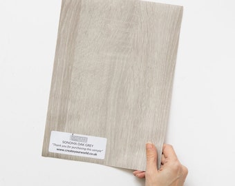 A4 SAMPLE - SONOMA GREY sticky back plastic vinyl wrap film