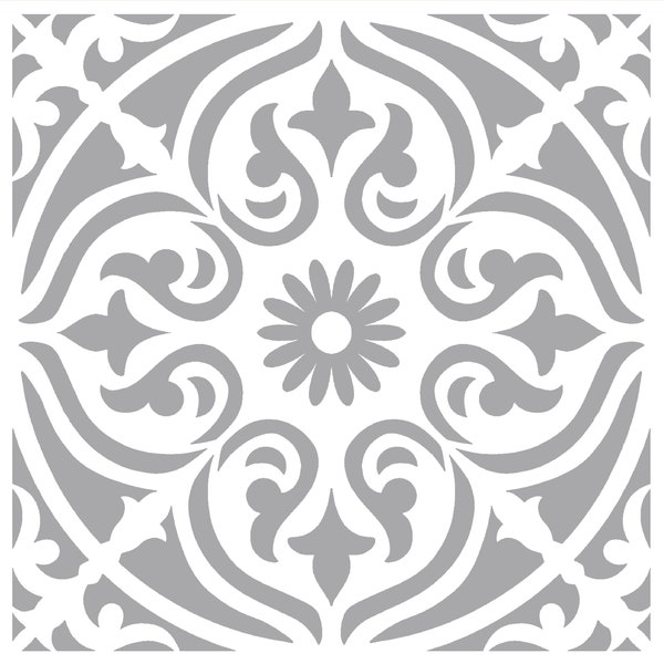 Patio tile reusable stencils for 30, 45 & 60cm slabs plus walls, floors and furniture decor WINDSOR design