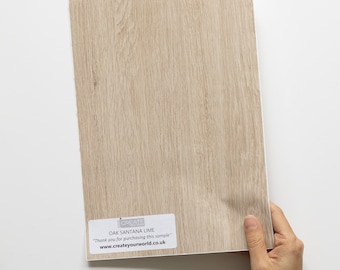 A4 SAMPLE - OAK SANTANA Lime sticky back plastic vinyl wrap film