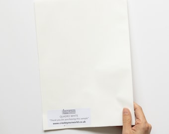 MUESTRA A4 - Película de vinilo plástico con reverso adhesivo QUADRO WHITE