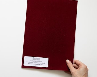 MUESTRA A4 - Película de vinilo autoadhesiva color VELOUR BURDEOS