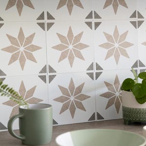 Self Adhesive Wall Tiles 15.25cm x 15.25cm (1.2mm thick) ALIA NATURAL