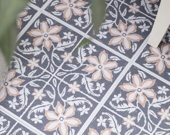 Baldosas de vinilo autoadhesivas Floor Pops Lillium Blue de 30,48 cm x 30,48 cm