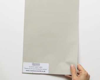 d-c-fix Glossy Light Grey Self-adhesive Vinyl Wrap A4 Sample