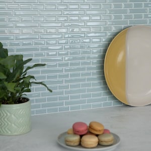 25.4cm x 25.4cm SEA GLASS 3D epoxy tile stickers