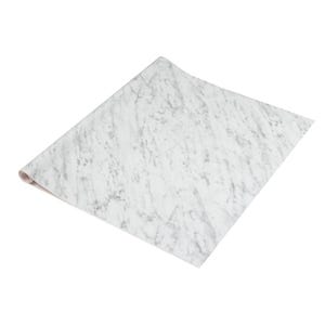 Película de vinilo plástico autoadhesiva DC Fix color MÁRMOL CARRARA GRIS de 90 cm de ancho y hasta 15 m de largo.