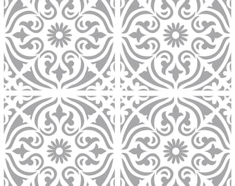 Patio tile reusable stencils for 30, 45 & 60cm slabs plus walls, floors and furniture decor HENLEY design