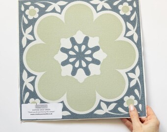 Floor Pops Daphne Sage Full Floor Tile Sample