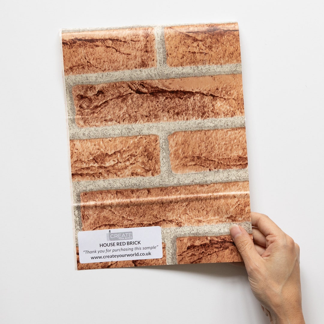 A4 SAMPLE HOUSE RED Brick Sticky Back Plastic Vinyl Wrap Film - Etsy Israel