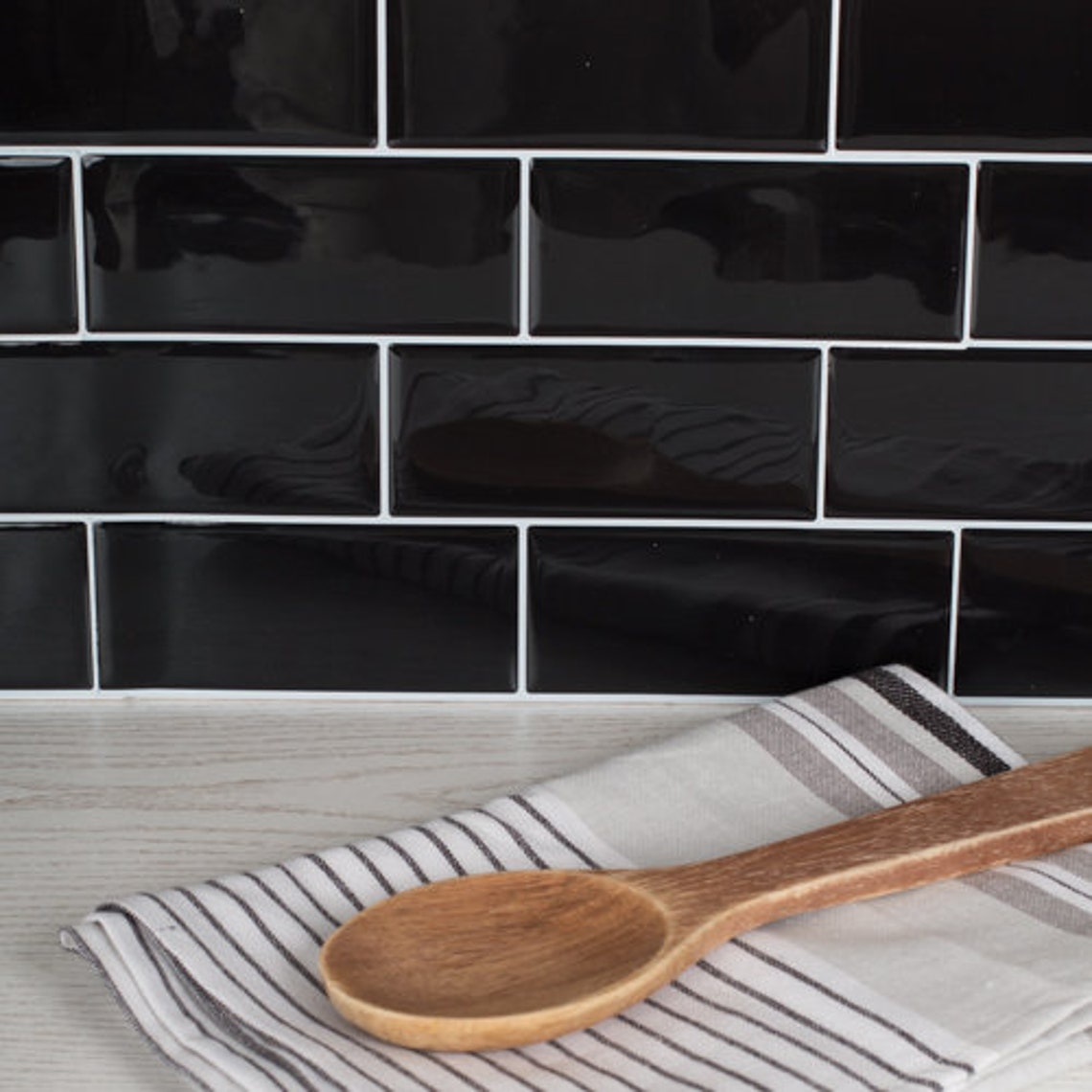 21cm x 28cm Large Metro TILE BLACK 3D epoxy tile stickers Etsy