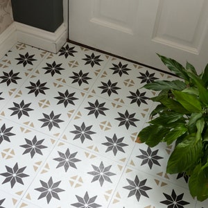 30.48cm x 30.48cm VIVID STARS peel and stick vinyl floor tiles