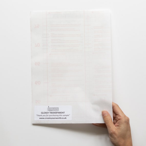 d-c-fix Glossy Transparent Self-adhesive Vinyl Wrap A4 Sample