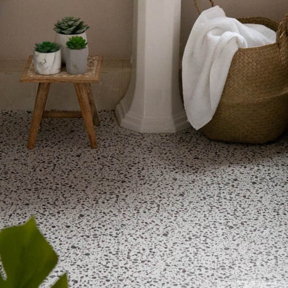 30.48cm x 30.48cm TERRAZZO peel and stick vinyl floor tiles Etsy