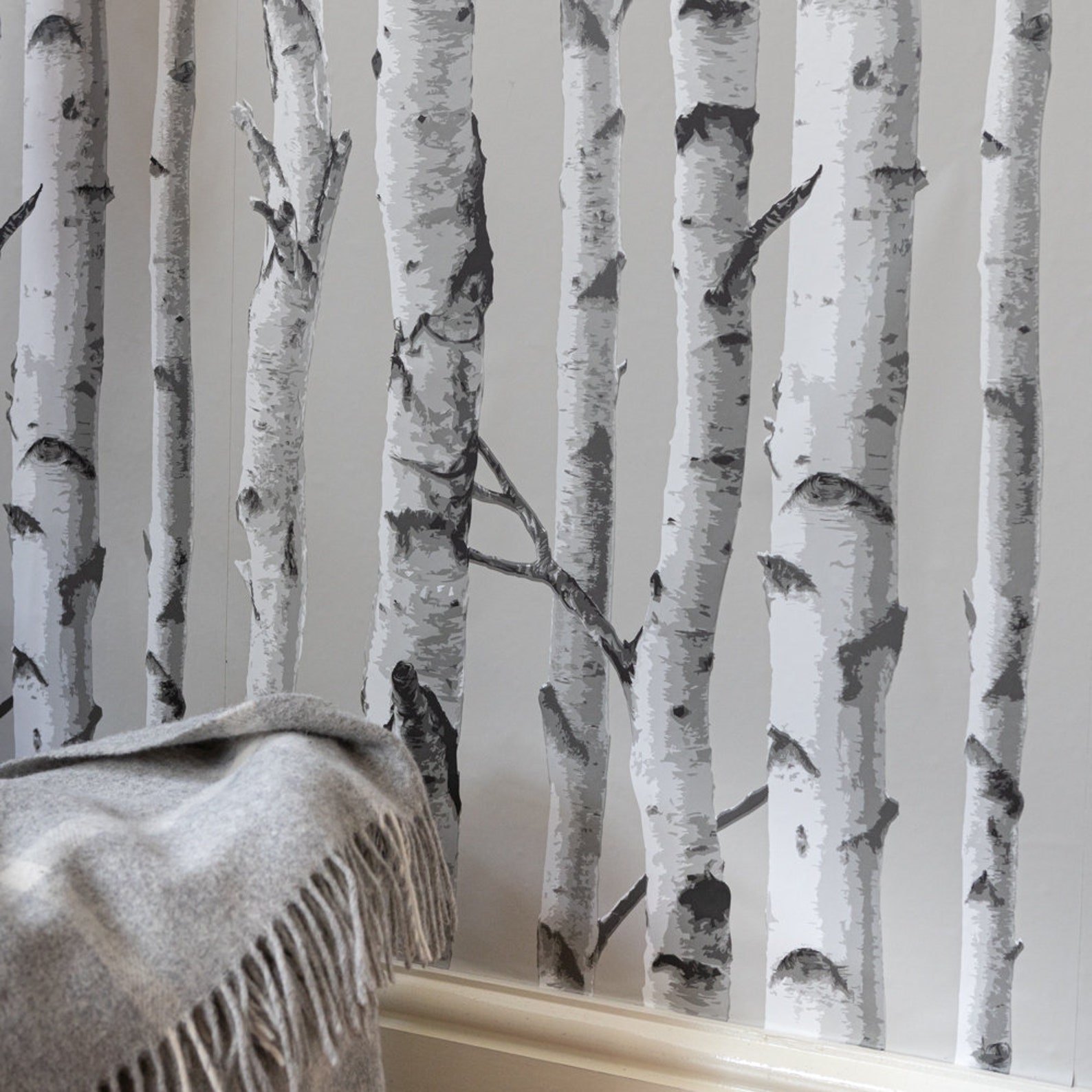 A4 SAMPLE BIRCH TREE Peel and Stick Wallpaper Etsy UK