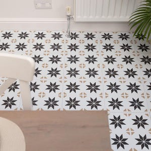 30.48cm x 30.48cm VIVID STARS peel and stick vinyl floor tiles