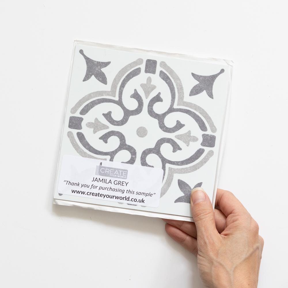 D-c-fix Jamila Grey Full Wall Tile Sample - Etsy