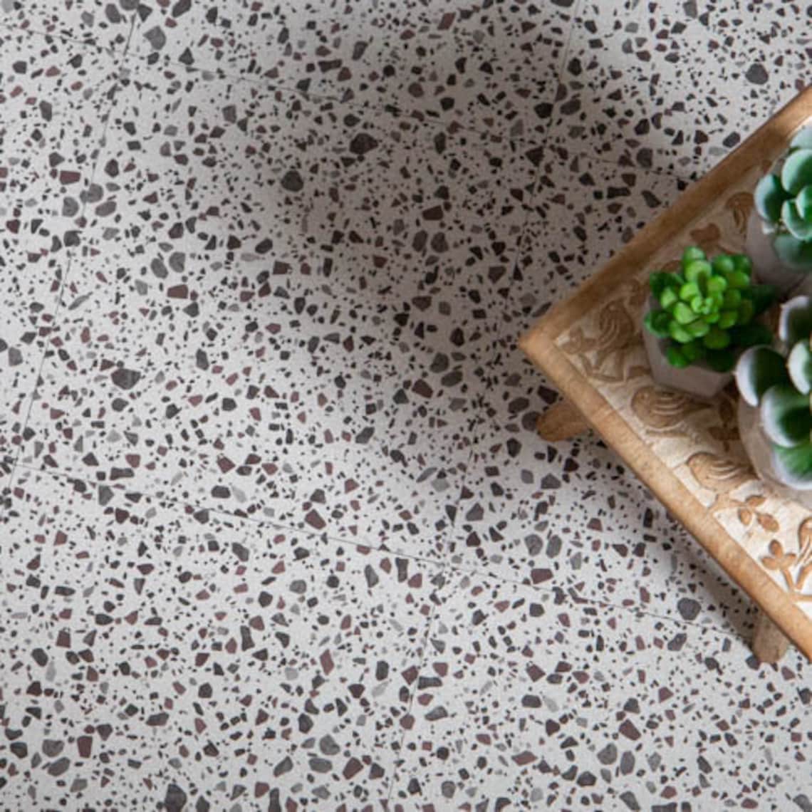 30.5cm x 30.5cm TERRAZZO peel and stick vinyl floor tiles Etsy
