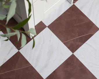 Floor Pops Bonneville Oxblood 30.48cm x 30.48cm Self-adhesive Vinyl Floor Tiles
