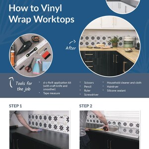 Película de vinilo plástico con reverso adhesivo DC Fix de CUARZO GRANITO NEGRO de 90 cm x 2,1 m imagen 6