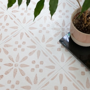 d-c-fix Vintage Flowers 30.48 x 30.48cm Self-adhesive Vinyl Floor Tiles