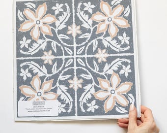 Floor Pops Lillium Blue Full Floor Tile Sample