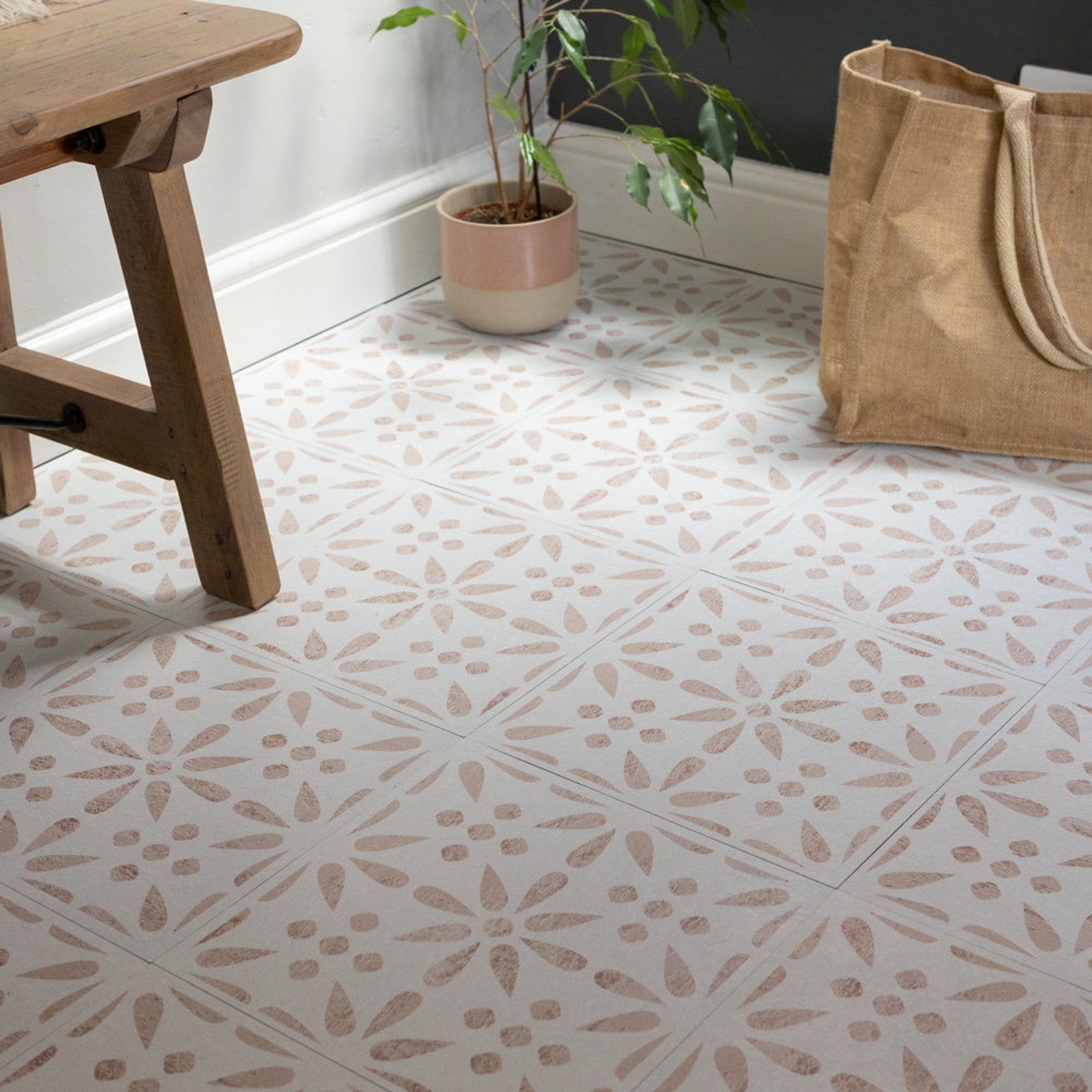 30.48cm X 30.48cm VINTAGE FLOWERS Peel and Stick Vinyl Floor - Etsy UK