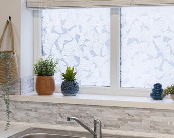 Película para ventanas estática sin PVC GINKGO Eco Line de 45 cm de ancho x 1,5 m de largo con fijación DC.