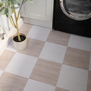 30.48cm X 30.48cm KINGSLEY NATURAL peel and stick vinyl floor tiles