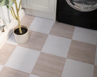 Floor Pops Kingsley Natural 30.48cm x 30.48cm Self-adhesive Vinyl Floor Tiles