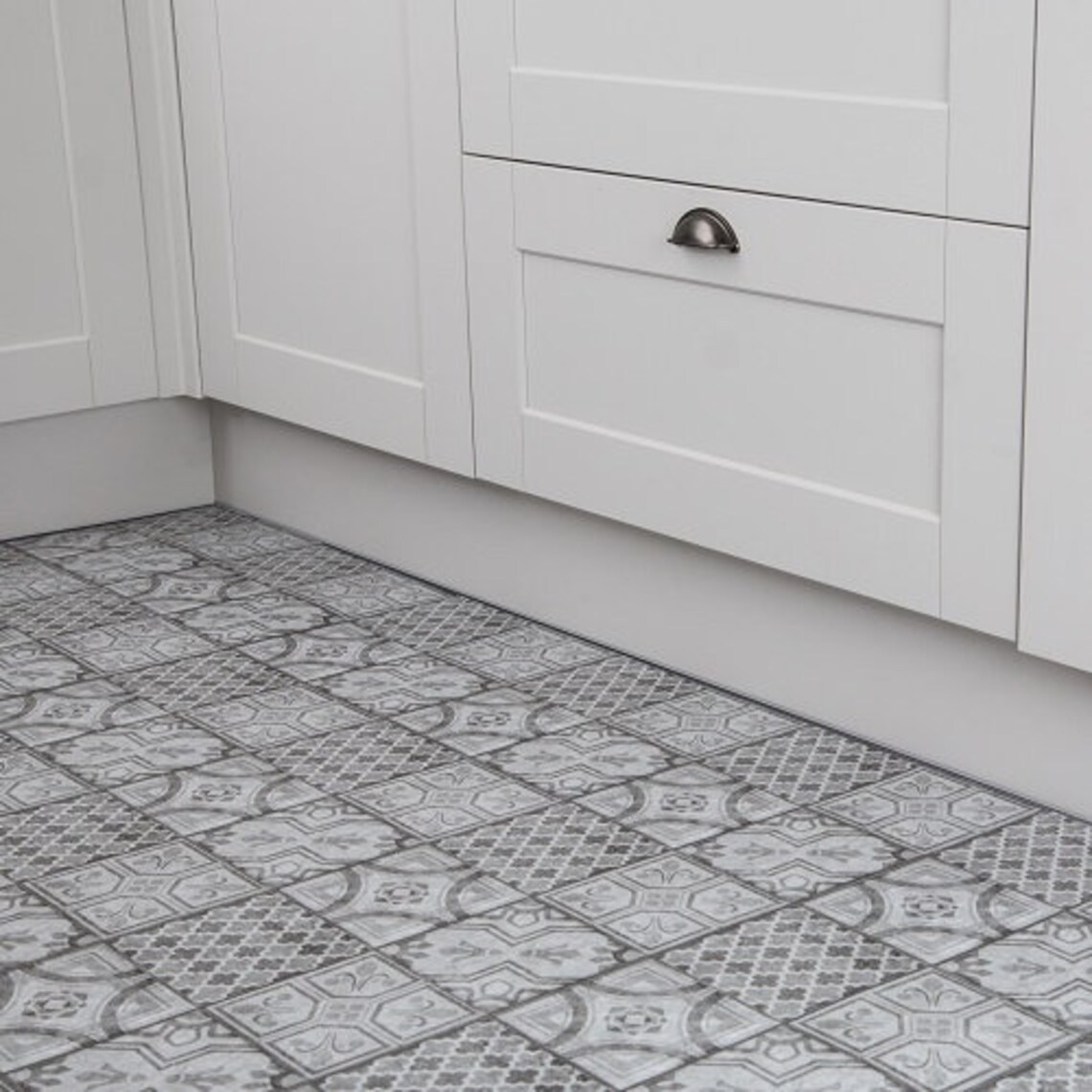 30.5cm x 30.5cm MOROCCAN GREY peel and stick vinyl floor tiles Etsy
