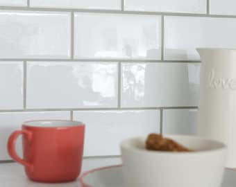 In Home Subway White 25.4 x 25.4cm 3D Tile Stickers