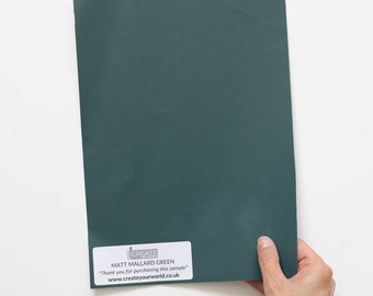 d-c-fix Matt Mallard Green Self-adhesive Vinyl Wrap A4 Sample